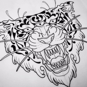 Design available #danberry #tattoo #tattooflash #tiger 