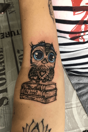 #color #colortattoo @mekanX #owl           push on like it’s free thanks