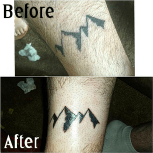 My first tattoo before and after touch up
