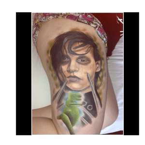 My edward scrissorhands tattoo ❤️❤️ @johnnydepp #edwardscissorhands #myfav #johnnydepp 