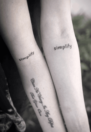 Simple and sweet matching tattoos I did for a couple of best friends.