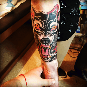 My wolf #wolftattoo #neotraditional 