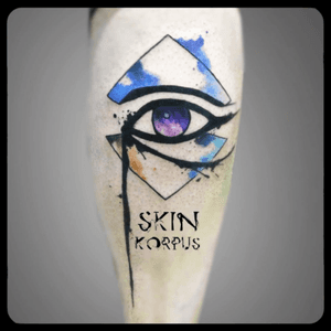 #abstract #watercolor #watercolortattoos #watercolortattoo #eye #horus #horuseye made  @  #absolutink by #skinkorpus #watercolorartist #tattooartist