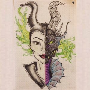 #Maleficent #disney #draw #maleficenttattoo #dragon 