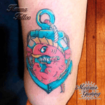 Hell fish tattoo, from The Simpsons #tattoo #marianagroning #karmatattoo #cdmx #MexicoCity #watercolor #watercolortattoo #watercolortattooartist #thesimpsons #TheSimpsonstattoo 