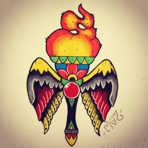 Torch 🔥 #traditional #tattoo #traditionaltattoo #torch #tattooapprentice #tattooapprenticeship #lookingfortattooapprenticeship #art #artist #draw #drawing #tattoodrawing #oldschool #oldschooltattoo #boldandbright 