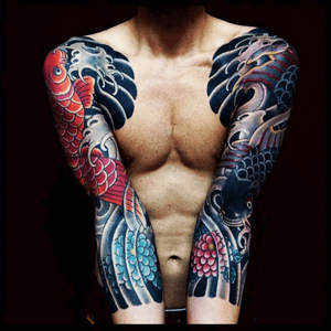 Sexy! #sleeve #nature #fish #water #flowers 