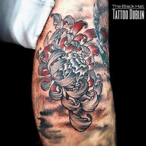 Japanese Chrysanthemum is seen as a symbol of longevity and perfection. It is the symbol for the Japanese imperial throne.An beautiful piece done by @blackhatsergy for @paulcronin3751 .#japanese #japanesetattoo #japaneseflowertattoo #japanesechrysanthemumtattoo #japanesechrysanthemum #tats #tatouage #tatoo #tattoo #dublin #dublintattoo #japanesetattooart #tattooartistdublin #tattooartist #blackhatdublin 