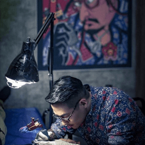 #kaylee #tattoo #artist from #gemtattoostudio at work #Seoul #SouthKorea #KTattooing #gemtattoo 