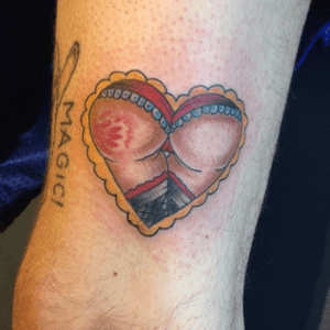 Butt heart thingy! #traditionaltattoo #buttheart