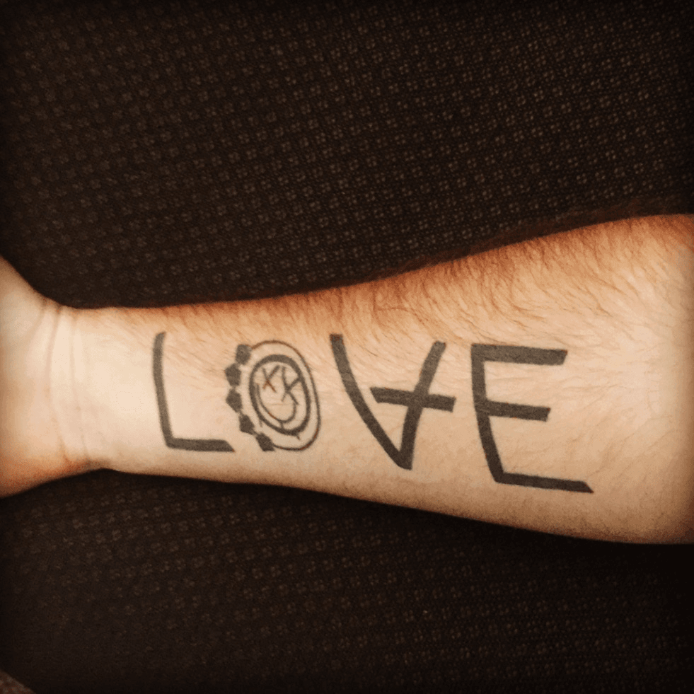 Tattoo uploaded by Michael Pavlock • Right forearm piece inspired by Angels  and Airwaves/blink 182. #arms #music #blink182 #angelsandairwaves #love •  Tattoodo