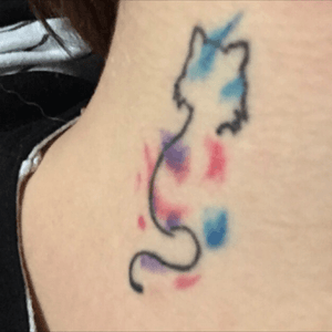 My first tiny tattoo,  i got in memory of my kitty 