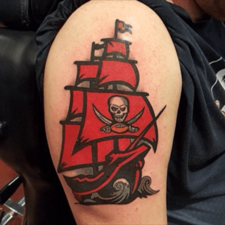 Tattoo uploaded by Ryan Hukle • Tampa Bay Buccaneers ship • Tattoodo