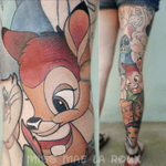 Disney leg sleeve #tattoos #Disney 