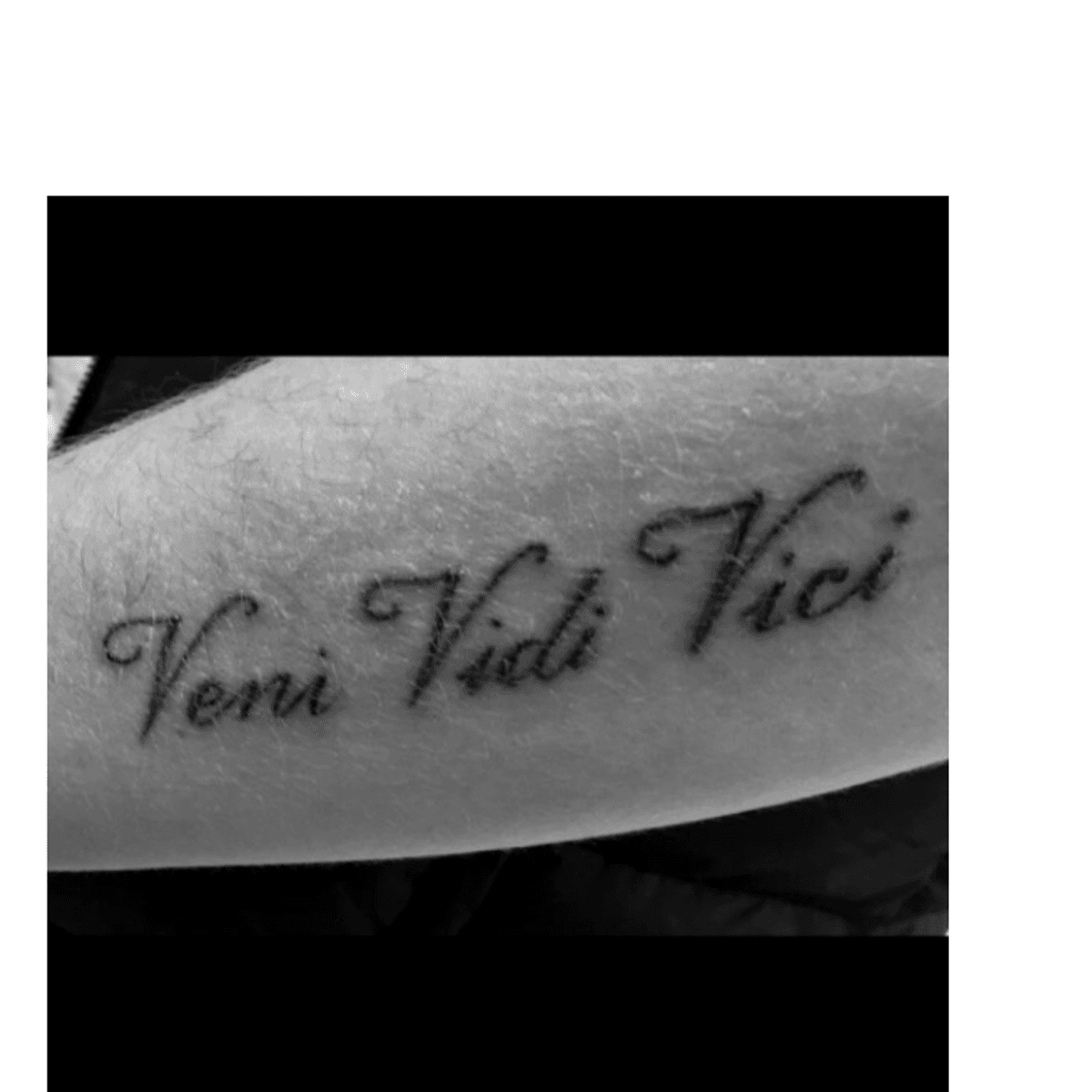 Tattoo uploaded by Adam Clarke • Forarm tatto, i came i saw i conquered ...