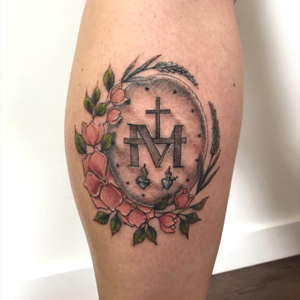 Miraculous medal tattoo