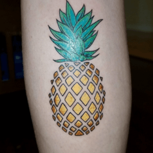 Newest addition :) #pineapple by Khoi at Kat Von D's High Voltage Tattoo in Hollywood, California. 