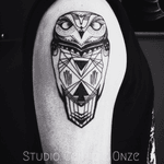 Owl Tattoo.. #owltattoo #geometric #tribal #studiocentoeonze #figueiradafoz #portugal 