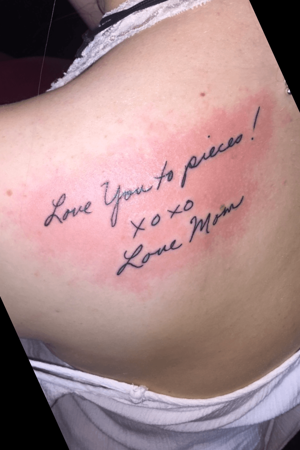 Moms Handwritten Tattoo to Honor Late Daughter  POPSUGAR Family