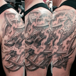 #tatoo by #artist & #designer #willhstatts @willhstatts from #victimsofink - #celtic #dragon in #blackandgrey 