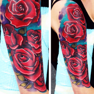 Artist #drewski #roses #redrose #rosesleeve 