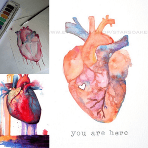 Watercolor heart #megandreamtattoo 