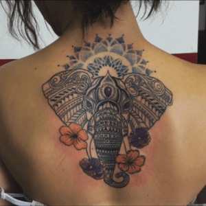 #tattoo #back #elephant #dotwork #mandala #beautiful #aesthetic 