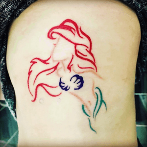 The Little Mermaid Outline tattoo on the ribs #ribtattoo #ribs #tattoo #outlinetattoo #disney #disneytattoo #TheLittleMermaid #ariel #colourtattoo #thelittlemermaidtattoo  #arieltattoo Done By Tom at C16 in Hatfield,Hertfordshire, UK
