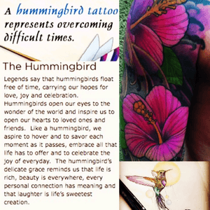 #dreamtattoo #hibiscus #hummingbird 