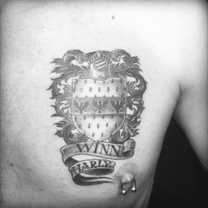 Family crest with my son's name. #artemtattoo @artfulinkbali