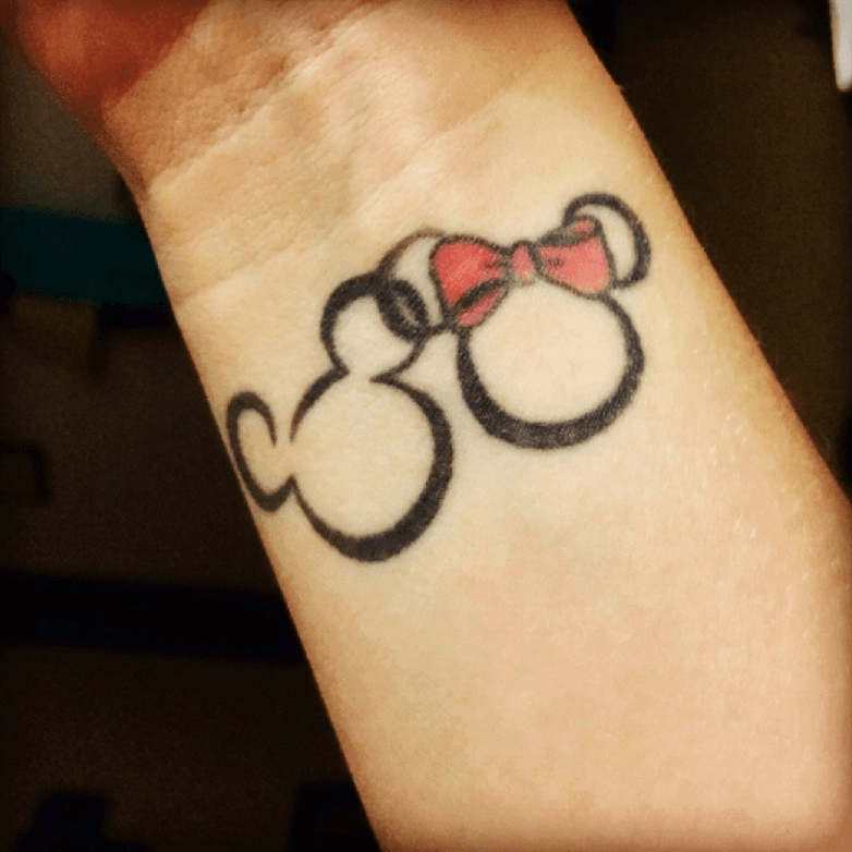 Drtattoo ink  Mickey and Minnie Mouse Couple Tattoo by hensy  Facebook