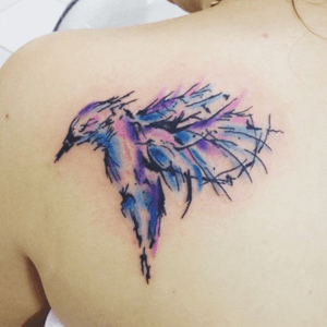#watercolor #hummingbird #aquarela #beija-flor #tattoo #JeffinhoTattow 