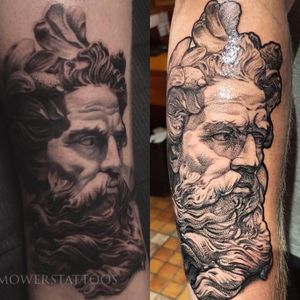 @grahammowerstattoos on the left and @jordancampbellart on the right