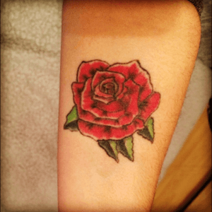 #rose #flower #flowertattoo #rosetattoo #red #arm 
