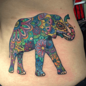 Colorful mehendi elephant