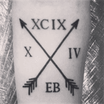 Piece for my sisters birthday. With me forever and alway #family #arrows #romannumerals 