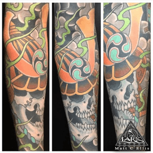 Tattoo by Lark Tattoo artist Matt C Ellis #colortattoo #japanesetattoo #skulltattoo #samurai #samuraitattoo #tat #tats #tatts #tatted #tattoo #tattoos #tattoo #tattoos #tat #tats #tatts #tatted #tattedup #tattoist #tattooed #tattoooftheday #inked #inkedup #ink #tattoooftheday #amazingink #bodyart #tattooig #tattoososinstagram #instatats #westbury #larktattoowestbury #larktattoo #larktattoos #longisland 