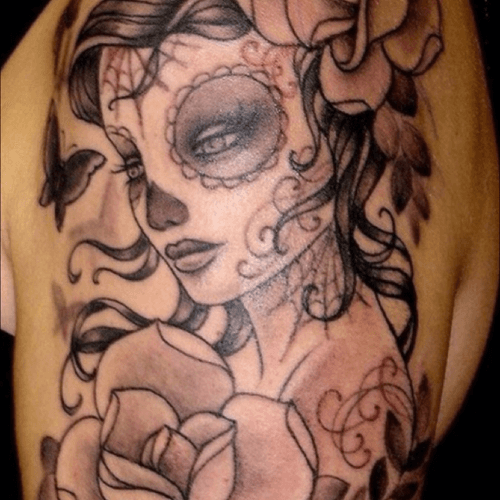 I would love to get a customized day of the living dead tattoo. Something similar to this. #dreamtattoo 