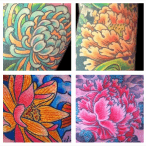Tattoo by Lark Tattoo artist/owner Bruce Kaplan. #color #colorful #flower #flowers #japanese #japaneseflower #water #lotus #peony #peonies #chrysanthemum #carnation #brucekaplan #owner #artist #ownerartist #artistowner #LarkTattoo #LarkTattooWestbury #NY #BestOfLongIsland #VotedBestOfLongIsland #BestOfNYC #VotedBestOfNYC #VotedNumber1 #LongIsland #LongIslandNY #NewYork #NYC #TattoosEvenMomWouldLove  #NassauCounty #tattoo #tattoos #tat #tats #tatts #tatted #tattedup #tattoist #tattooed #tattoooftheday #inked #inkedup #ink #tattoooftheday #amazingink #bodyart