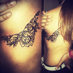 #tattoo #flower #sideboob #tatuaje #flor 