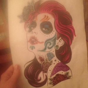 My 9 year old granddaughter coloured this and told her Mom that she wants Grandma to get it as a tattoo. Guess this is next on my list!