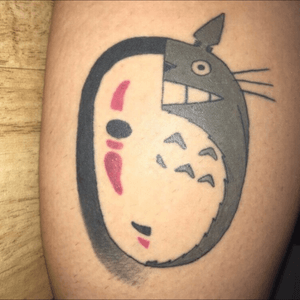 My Totoro/No Face tattoo i got in febuary of 2017 