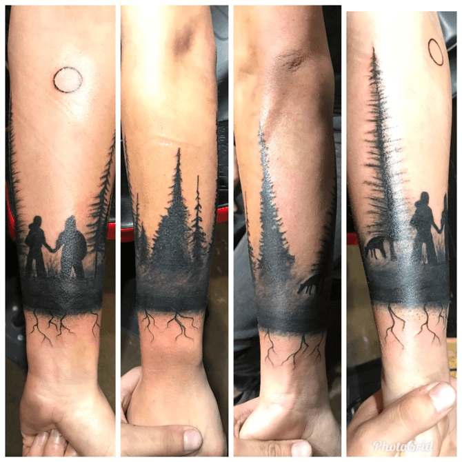 A tiny Giant Redwood tree for Yvette tattoos tree redwoodforest  naturelover treehugger microtattoo realism colortattoo  Instagram