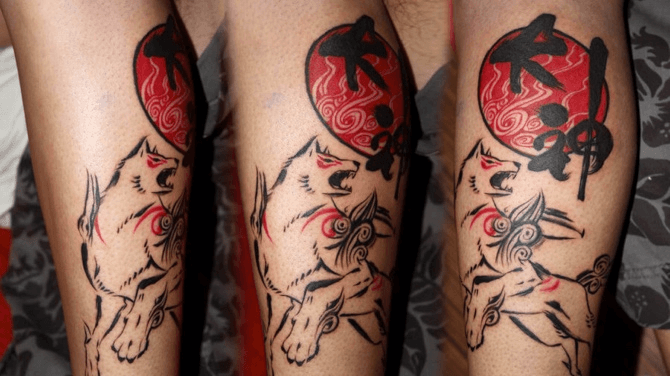 okami tattoo sleeve