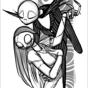 Something like this for my left upper arm but with LOTS of bright colors! You can play with a cool Nightmare Before Christmas background of your choice, and if theres any chance you can incorperate Zero and some how have it say somewhere, "We were simply meant to be". ❤️😘 #megandreamtattoo 