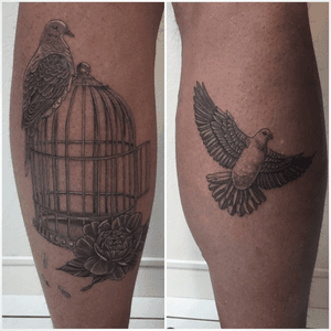 #bird #birdtattoo #dove #dovetattoo #cage #birdcage #birdcagetattoo #colombe #colombetattoo #tattoodo #tattoolausanne #lespetitspointsdefanny 