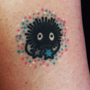 Soot sprite done by Will at Luckys Tattoo in North Hampton, MA