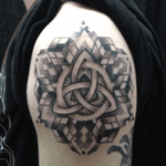 A fun piece for Brian, thank you good sir! #tattoo #tattooartist #geometrictattoo #dots #dotwork #mandala #mandalatattoo #geometry #blackandgreytattoo #coloradotattooartist #bouldertattoo #inked #ladytattooers 