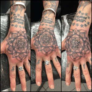 Hand Mandala i made at Think Tattoo Uk 