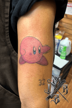 #kirby #color #colorful #colortattoo #game #gamer #gamertattoo #tattooartist 